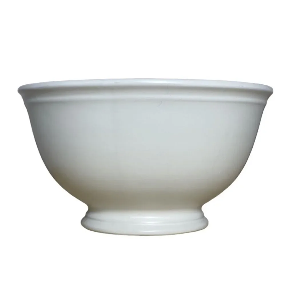 Bee & Willow Ivory Matte Bristol Large Embossed Ceramic Footed Fruit Bowl